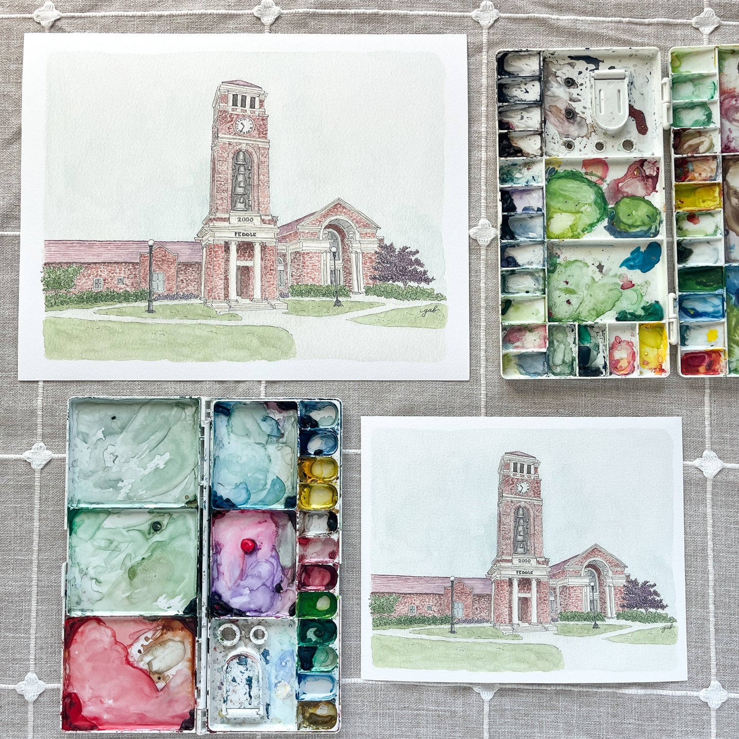 Paris-Yates Chapel Oxford Watercolor Print