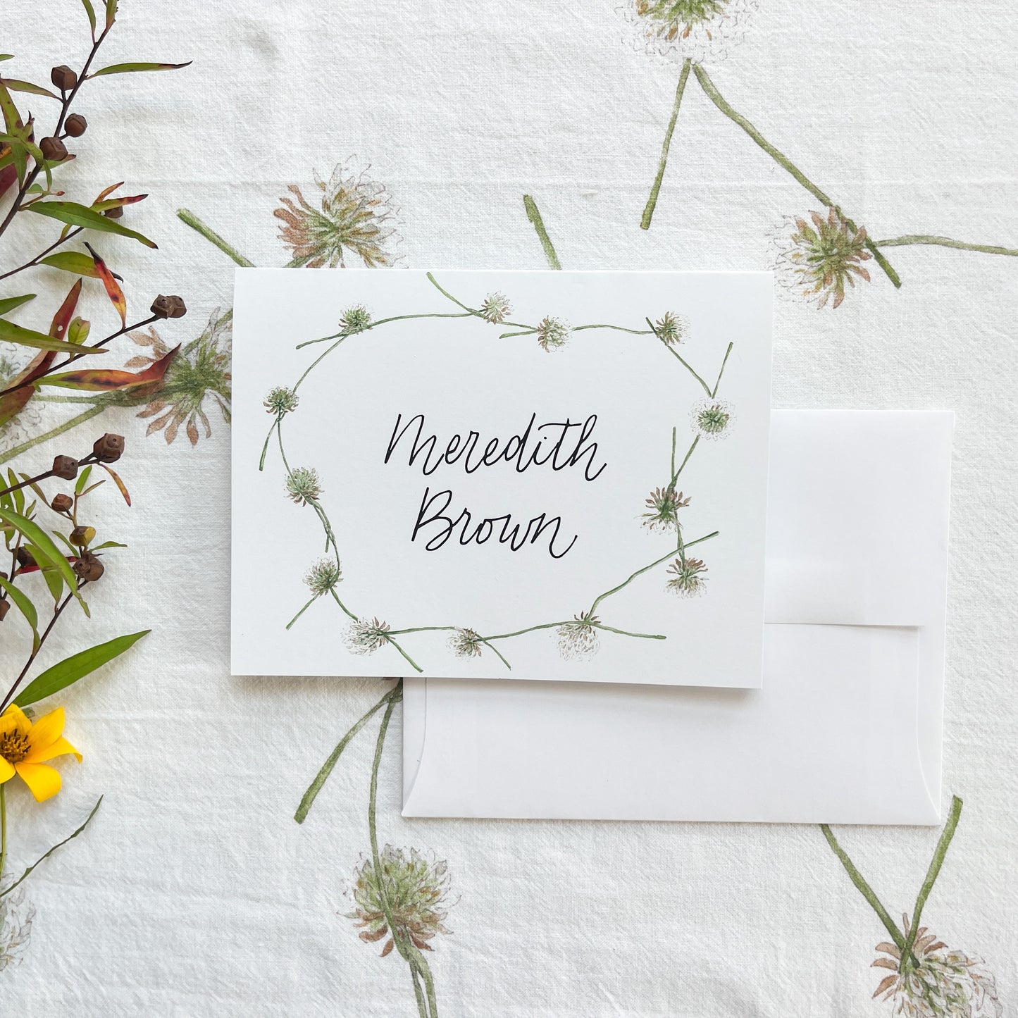 Clover Chain Personalized Note Cards