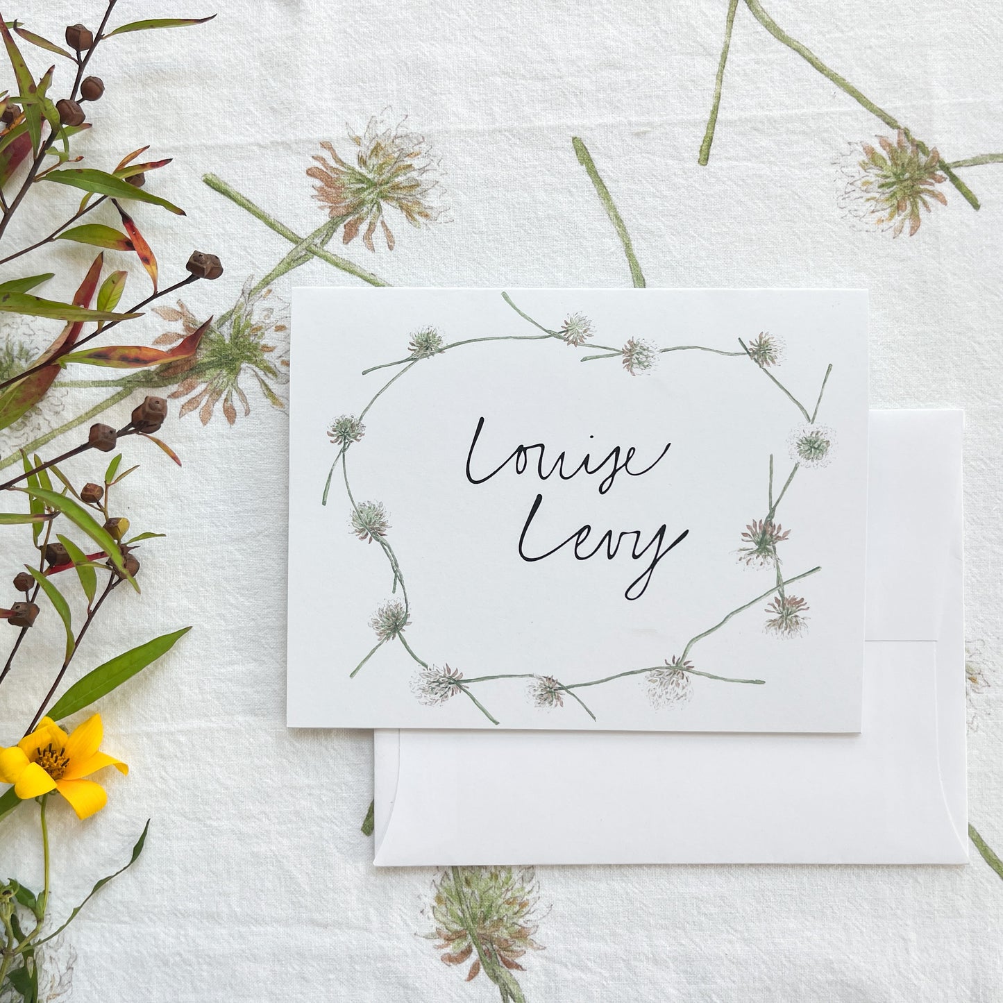 Clover Chain Personalized Note Cards