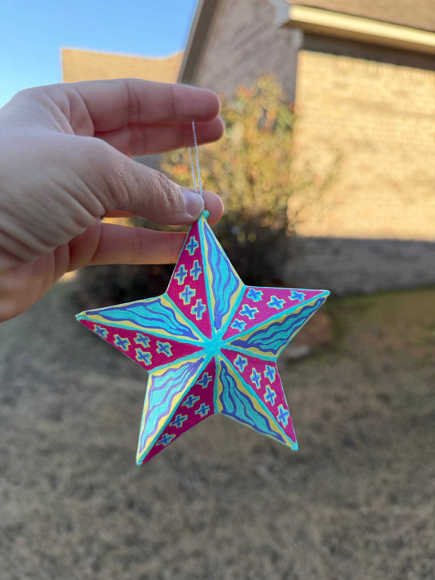 Bright Colored Star Ornament
