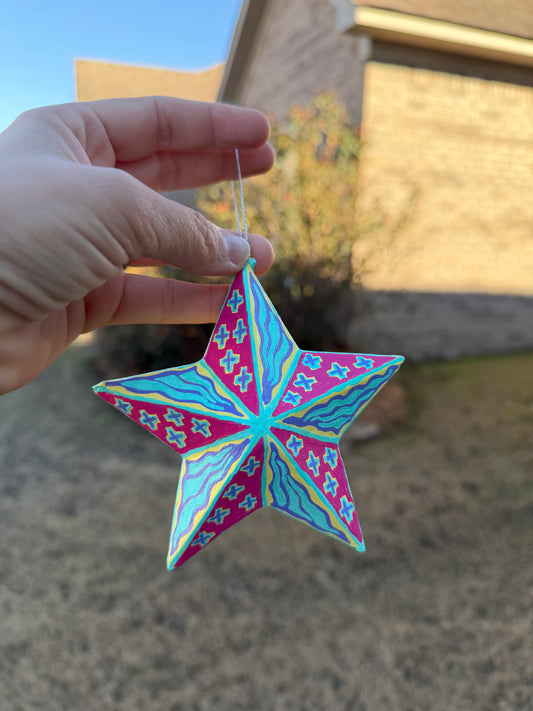 Bright Colored Star Ornament