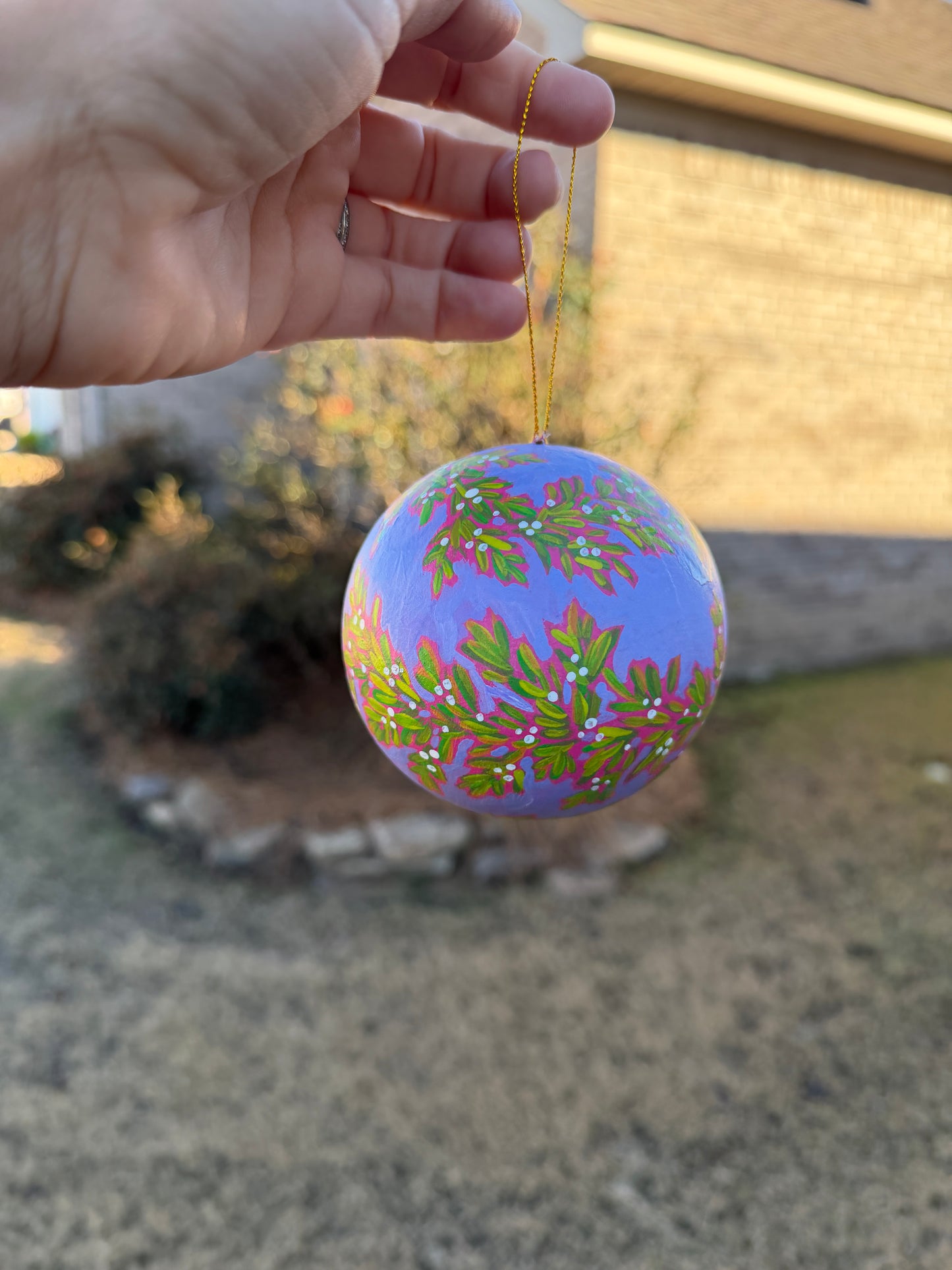 Purple, Hot Pink and Green Garland Ornament