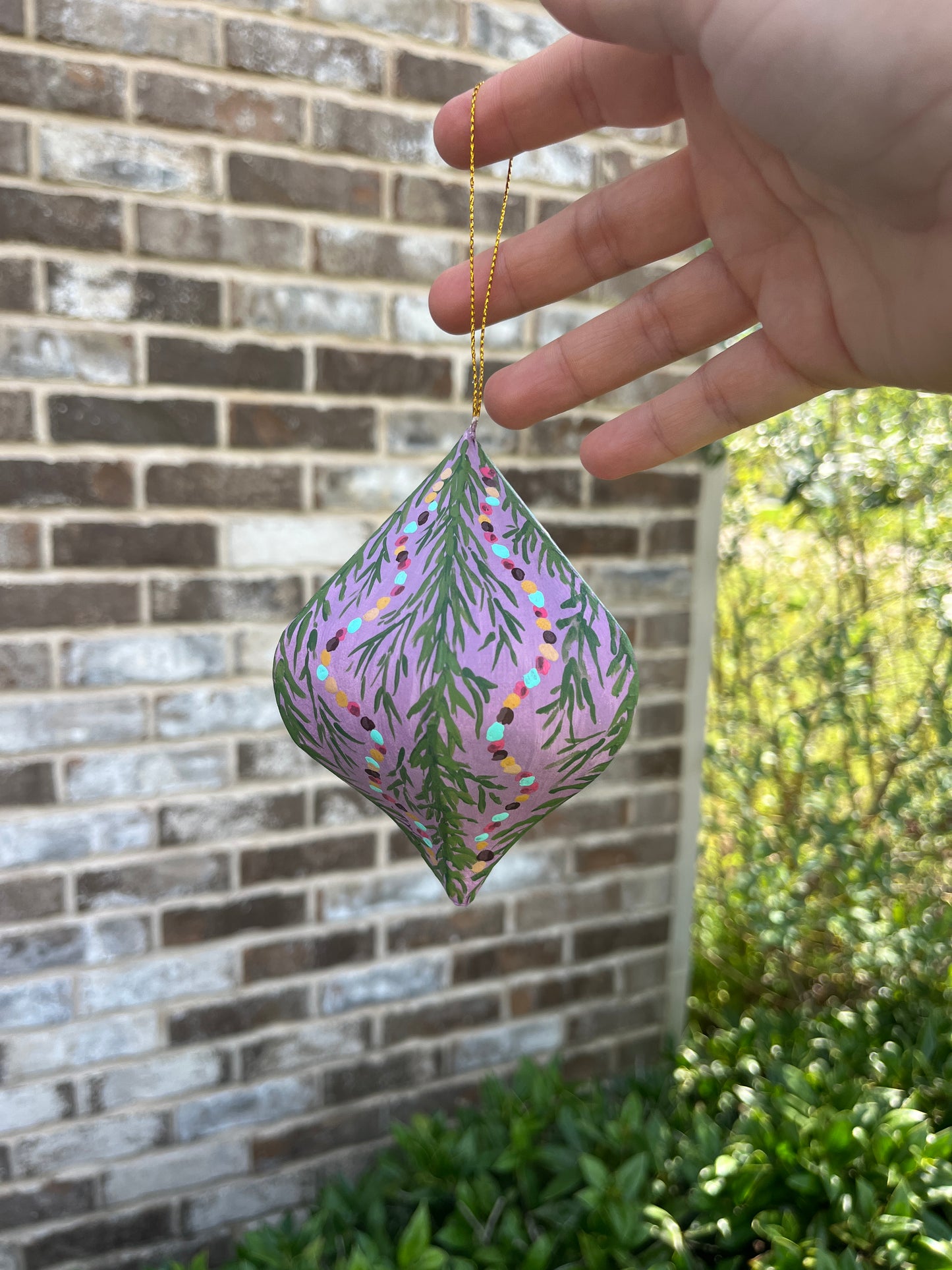 Lavender Daisy Chain Ornament