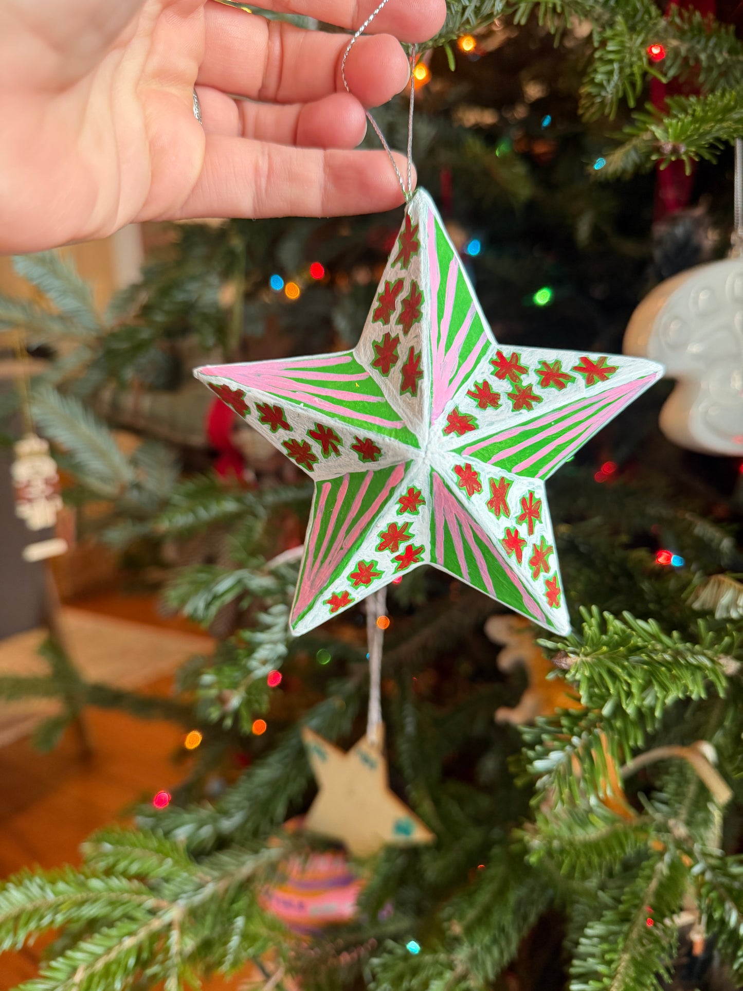 Bright and Funky Star Ornament