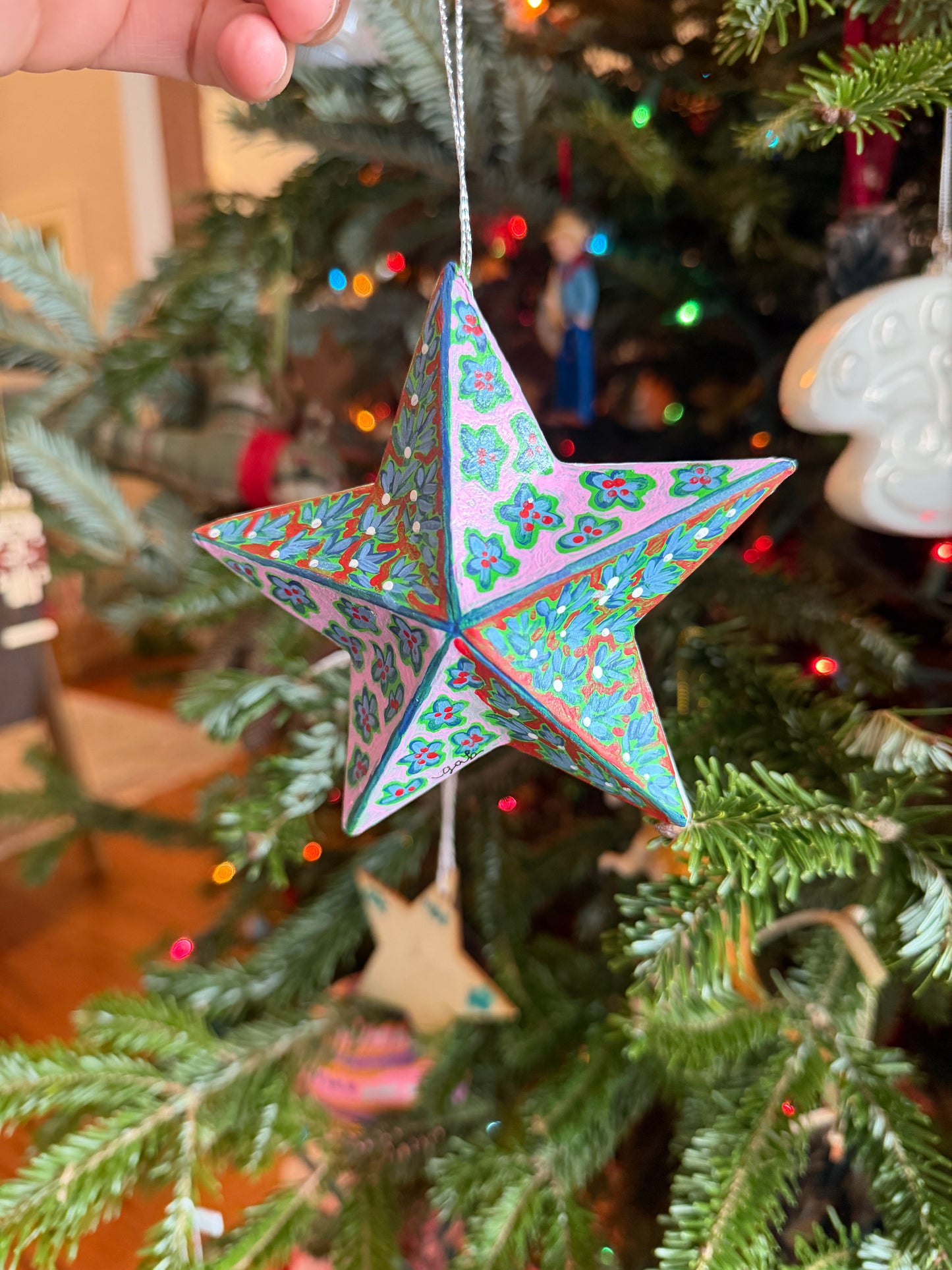 Bright and Funky Star Ornament