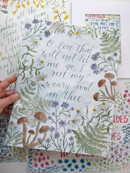 I Rest My Weary Soul Original Watercolor Painting
