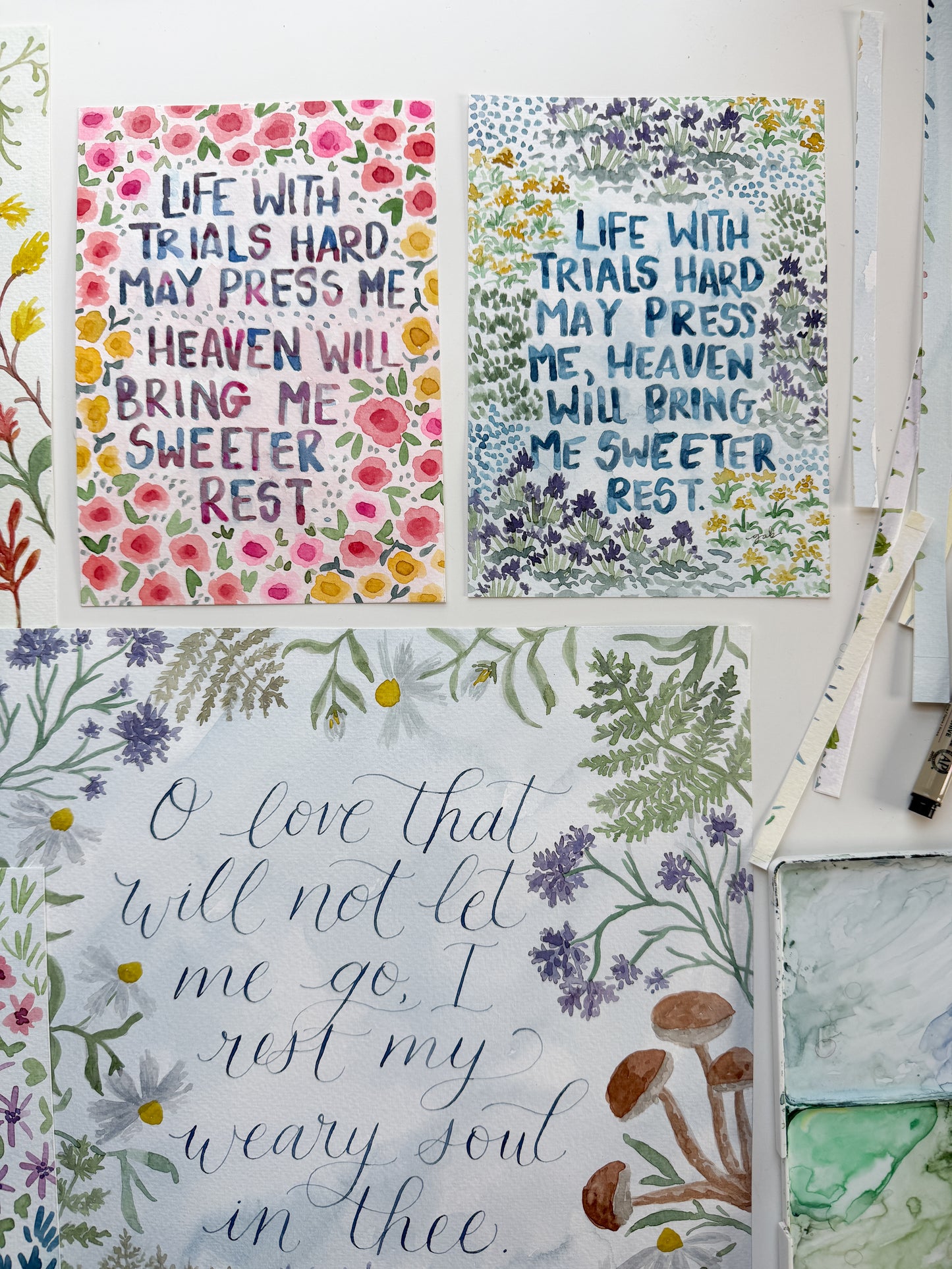 Sweeter Rest In Pink Original Watercolor Painting