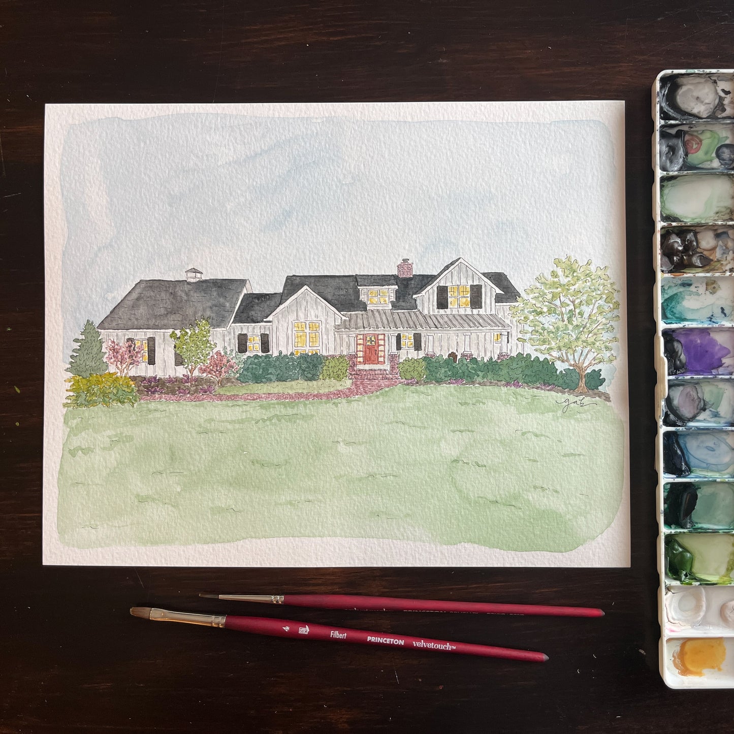 Watercolor Home Painting Commission