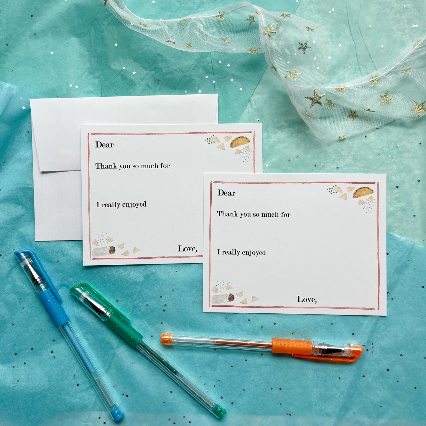 Kids Fill-In Thank You Flat Note Cards