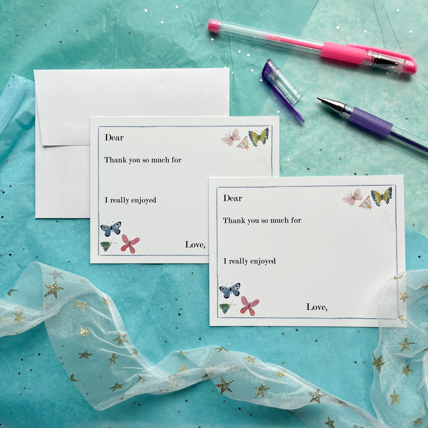 Kids Fill-In Thank You Flat Note Cards