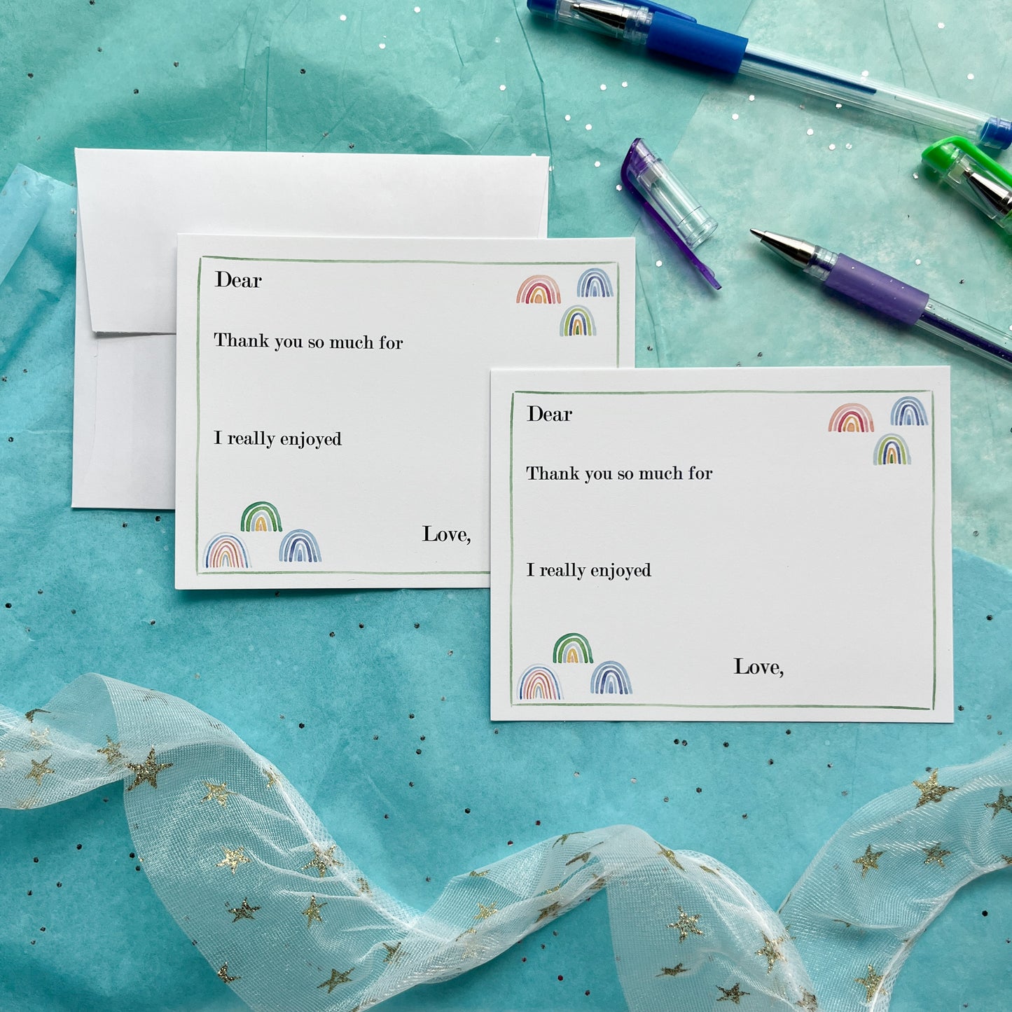 Kids Fill-In Thank You Flat Note Cards