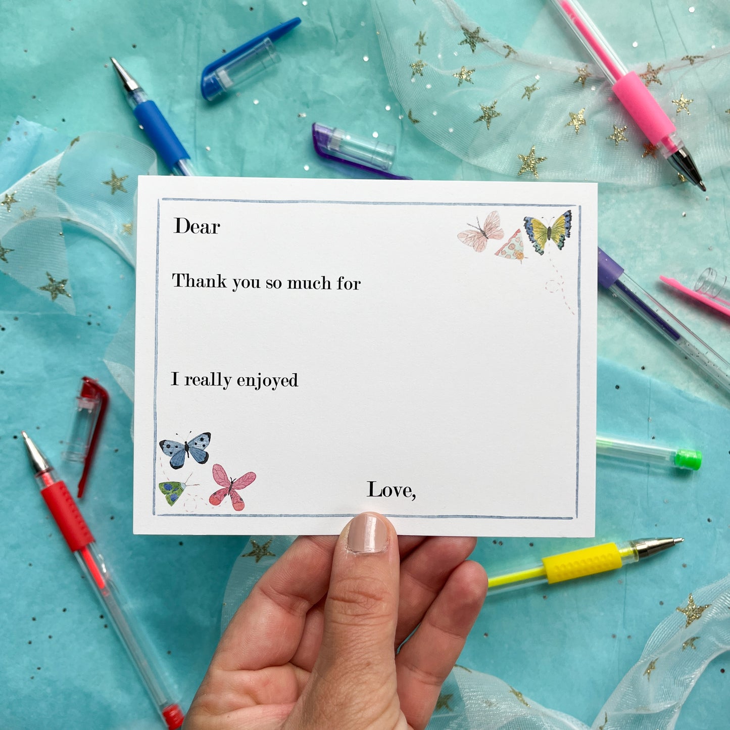 Kids Fill-In Thank You Flat Note Cards