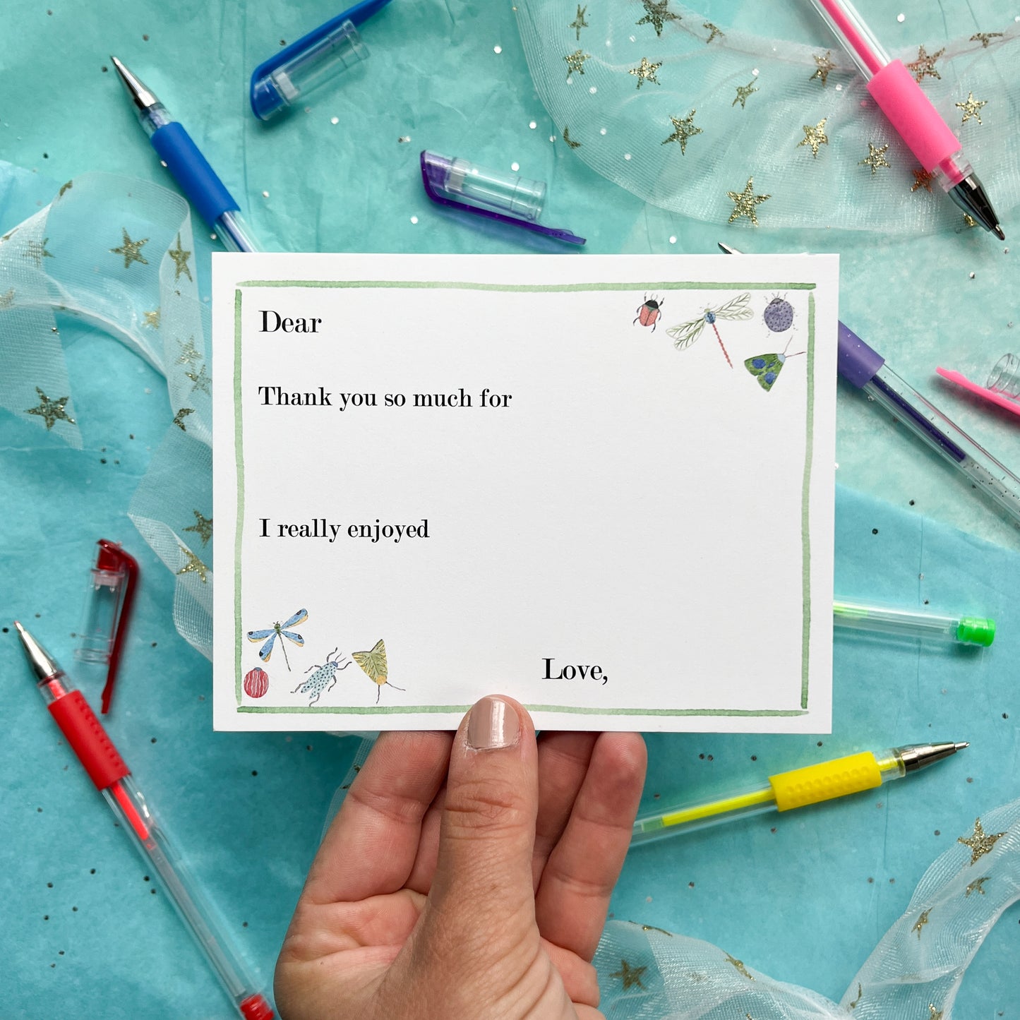 Kids Fill-In Thank You Flat Note Cards