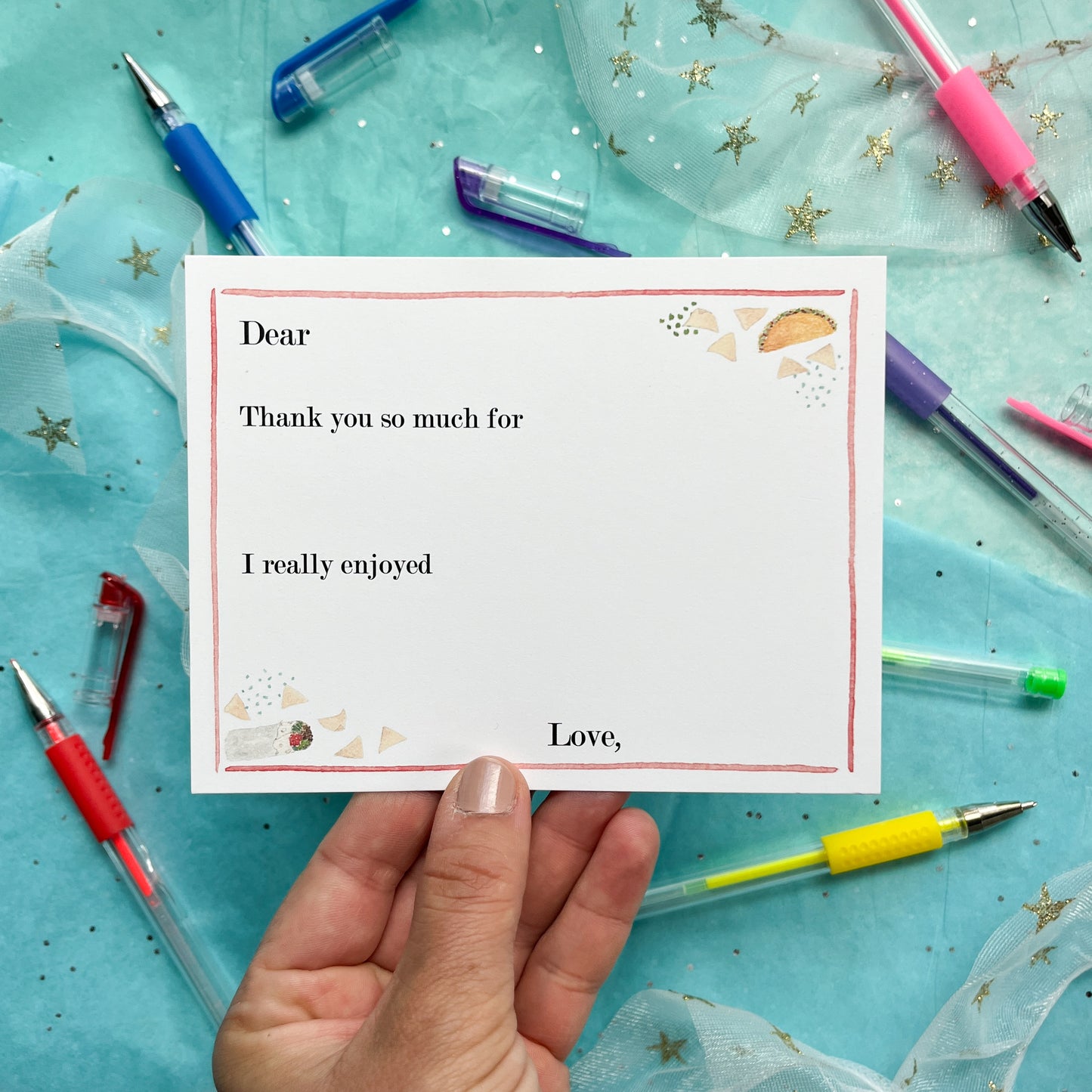 Kids Fill-In Thank You Flat Note Cards