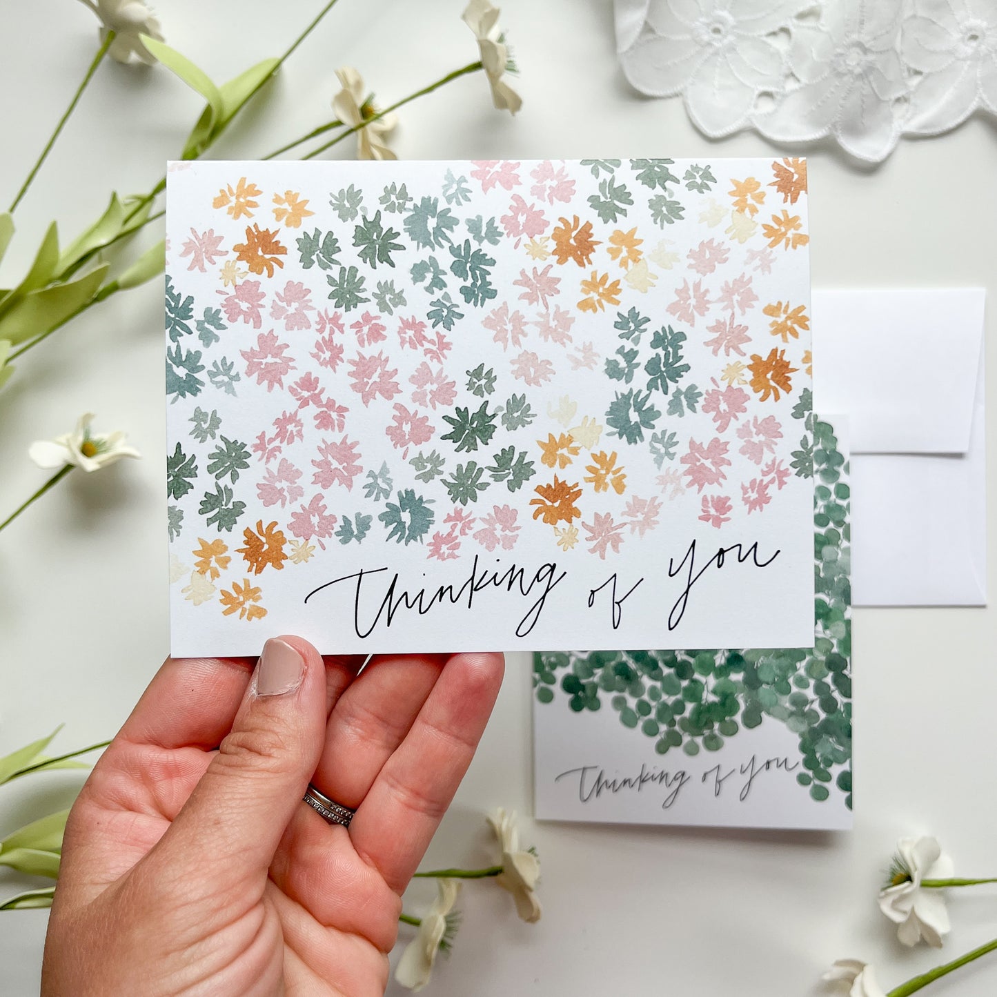 Thinking of You Dreamy and Eucalyptus Bunch Note Cards