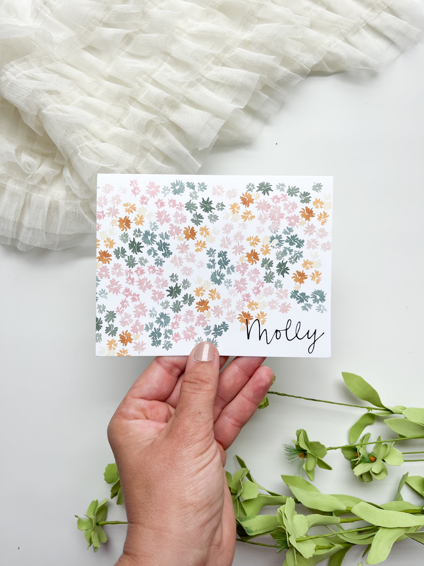 Dreamy Bunches Personalized Note Cards