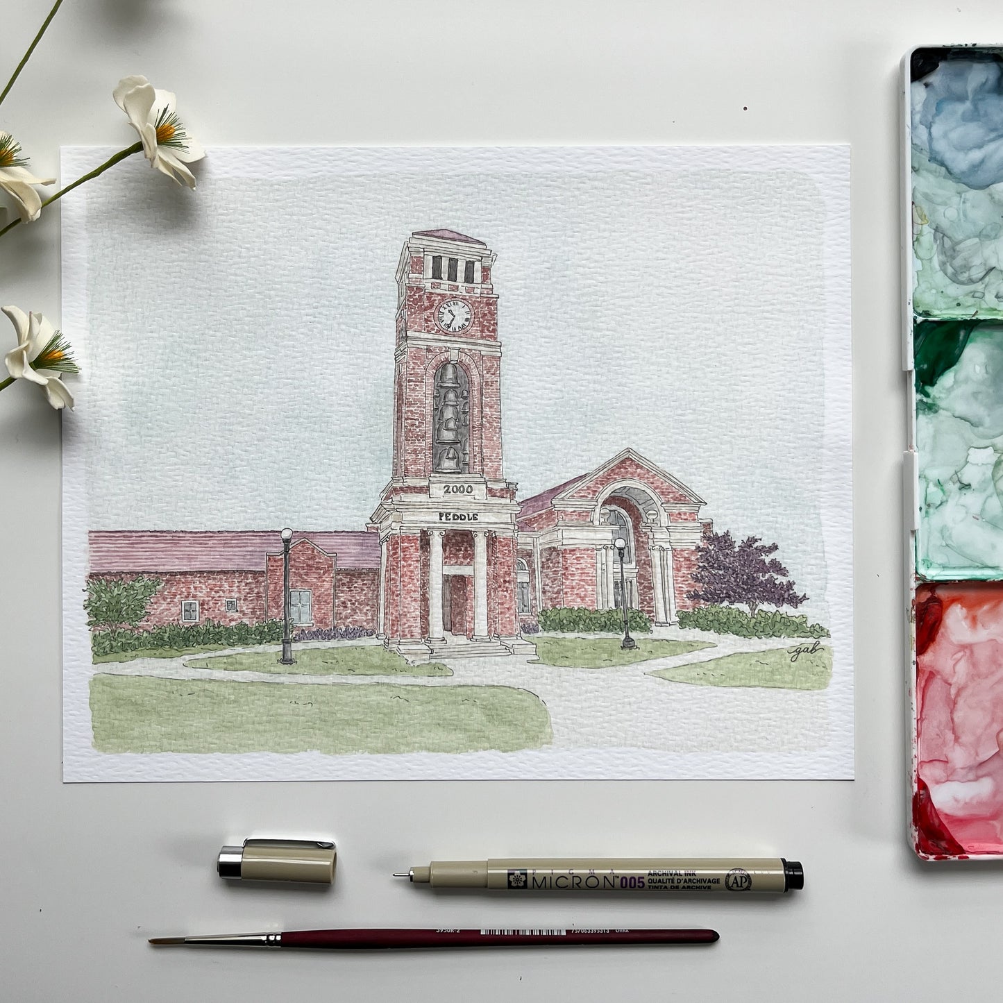 Paris-Yates Chapel Oxford Watercolor Print