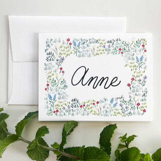 This is the Day Wildflowers Personalized Note Cards