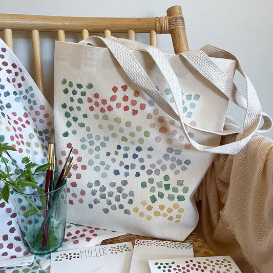 Watercolor Spots Tote Bag