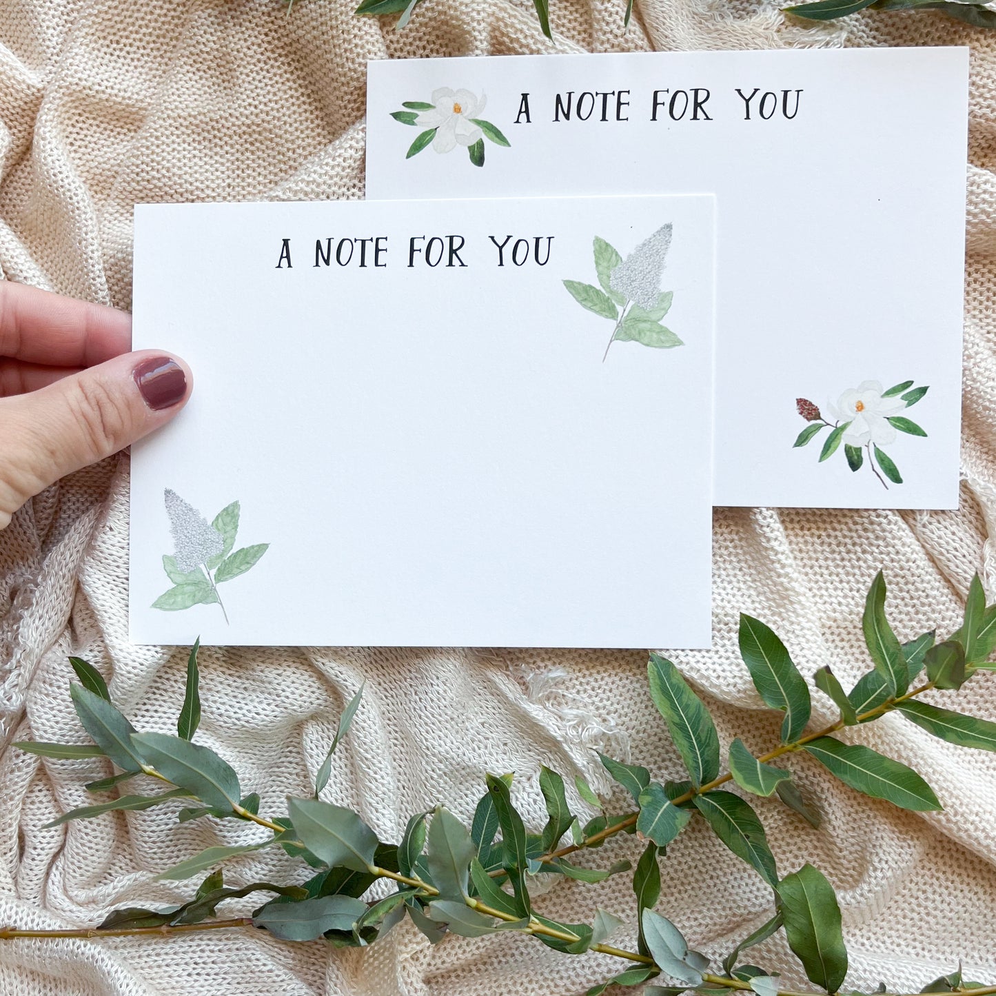 A Note For You Watercolor Flat Note Cards