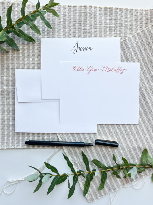 Personalized Flat Note Cards