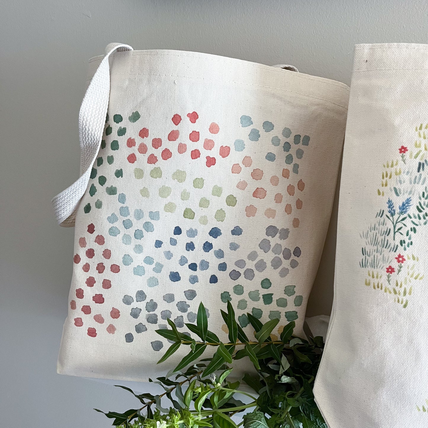 Watercolor Spots Tote Bag