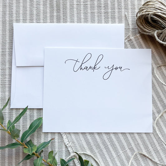 Simple Thank You Flat Note Cards