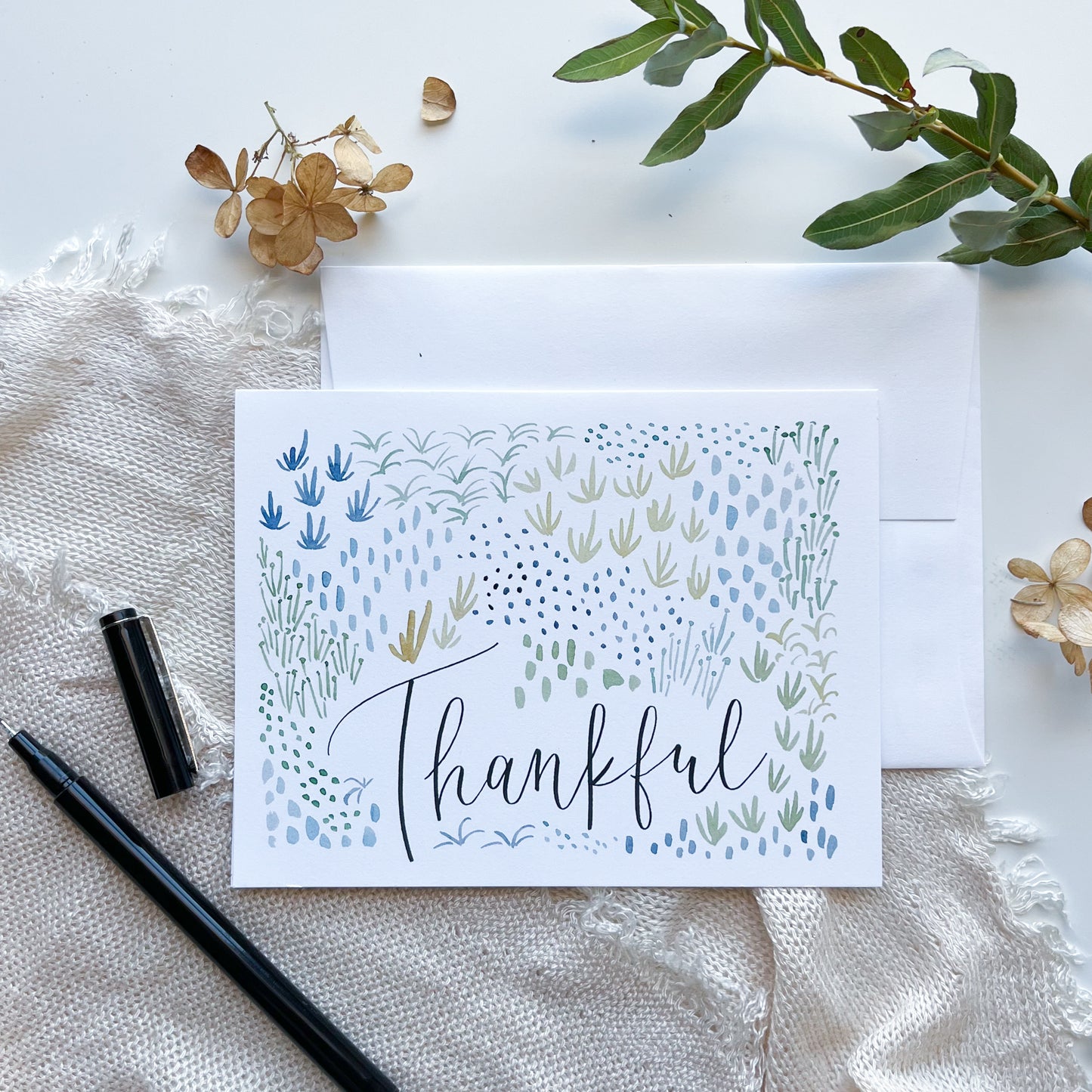 Thankful Moss Note Cards