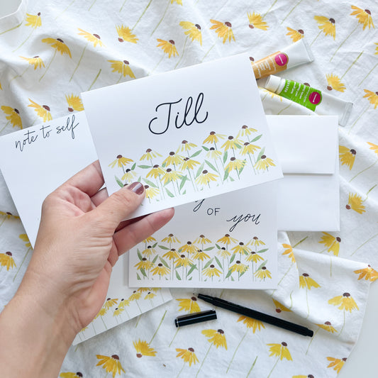 Personalized Black Eyed Susan Note Cards
