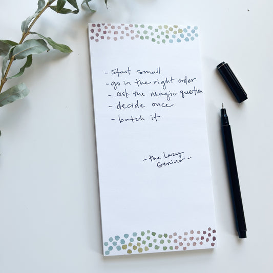 Watercolor Spots Long Notepad