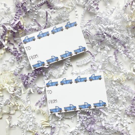 Blue Truck Gift Tags