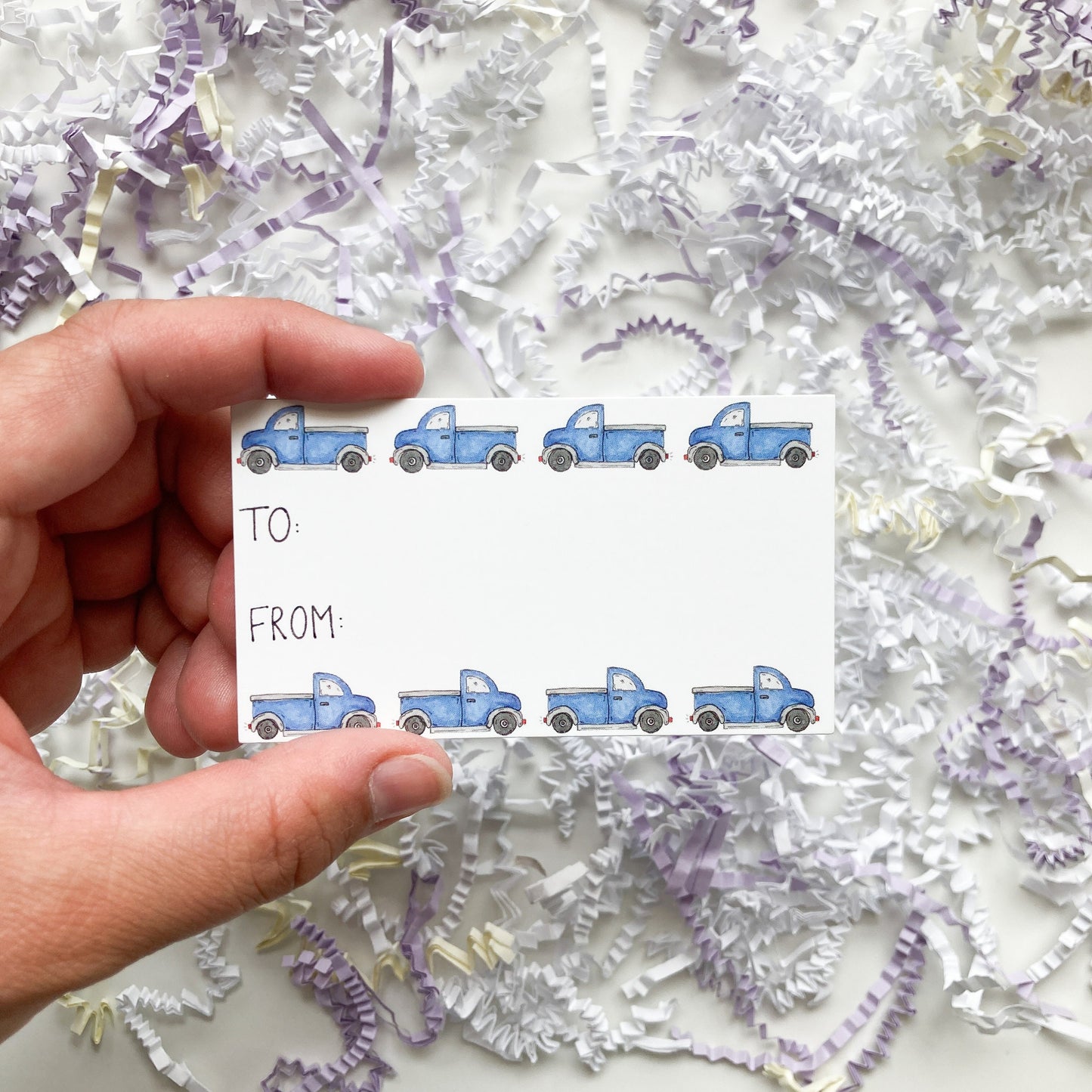 Blue Truck Gift Tags