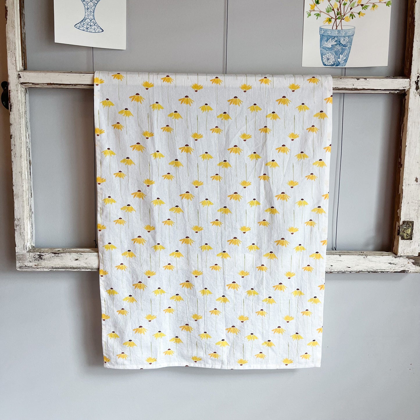 Black Eyed Susan Tea Towel