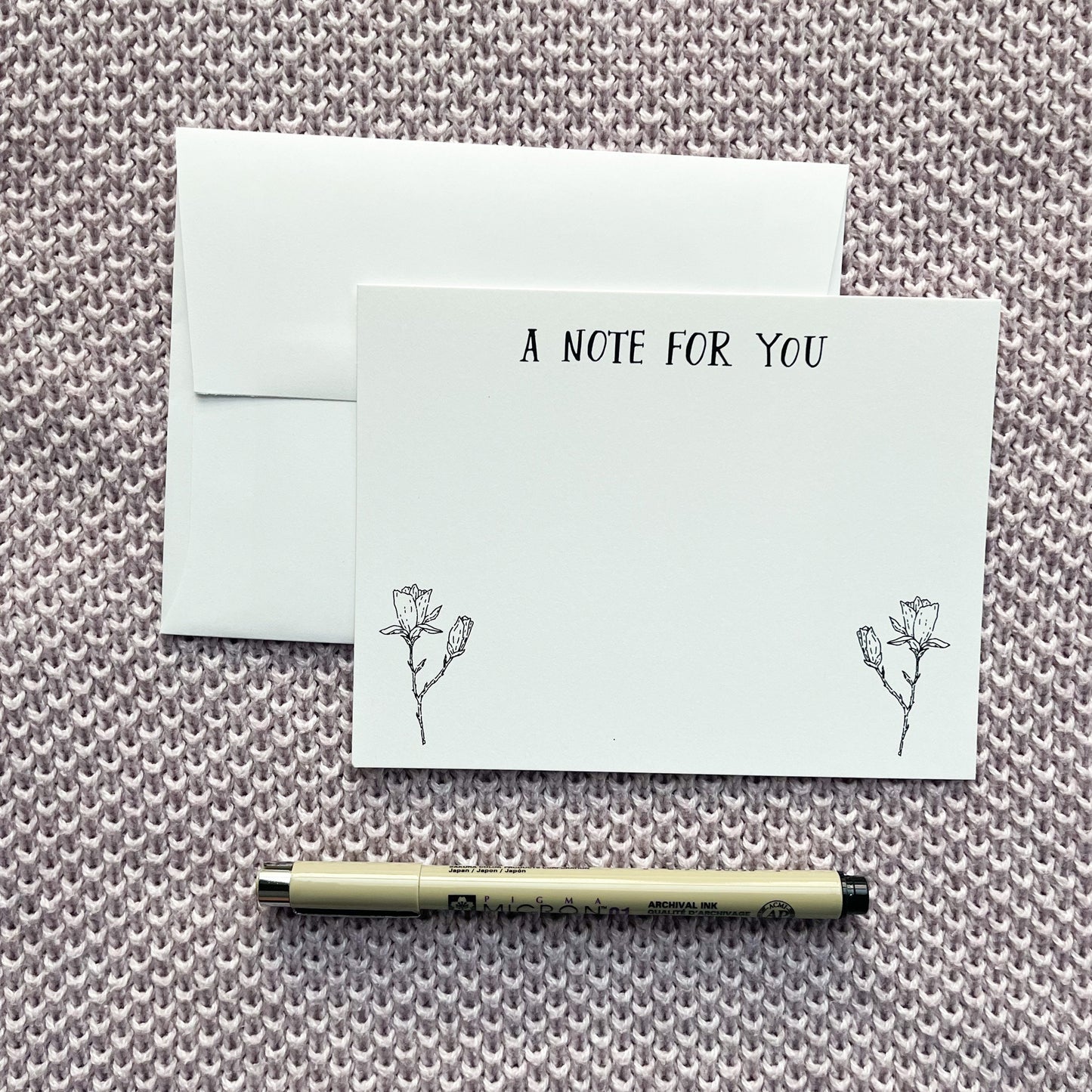 A Note For You Botanical Drawing Note Cards